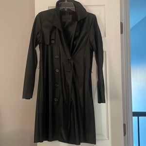 Faux Leather trench coat